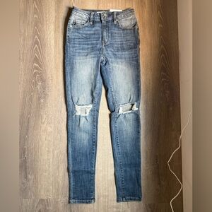 KanCan Women's Blue Distressed Skinny Jeans
